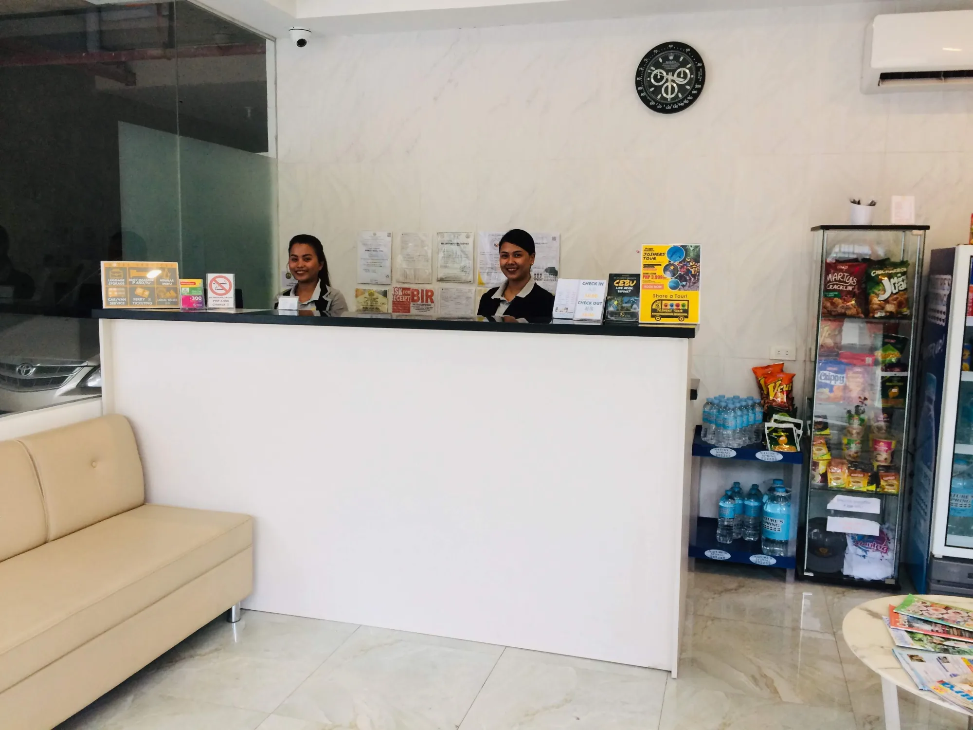 Rublin Hotel Cebu front desk and reception team